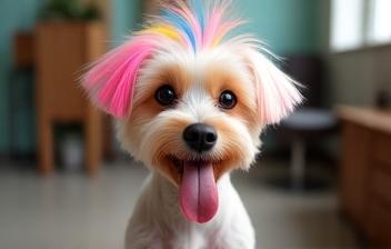 Chien avec coupe originale